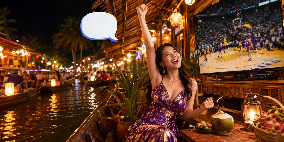Người hâm mộ bóng rổ xem trận đấu tại chợ đêm vùng đồng bằng sông Cửu Long